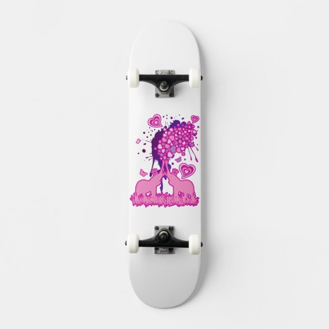 Elephant_Bathing Skateboard (Vorderseite)