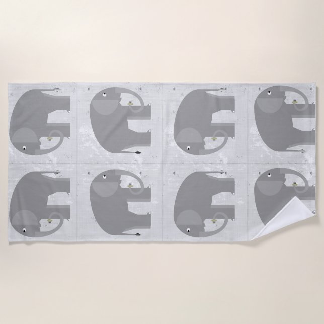 Elephant Beach Handtuch (Vorderseite)