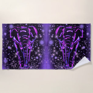 Elephant Beach Handtuch Lila Rosa Starry Night