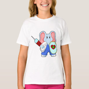 Elephant bei Impfung mit Spritze T-Shirt