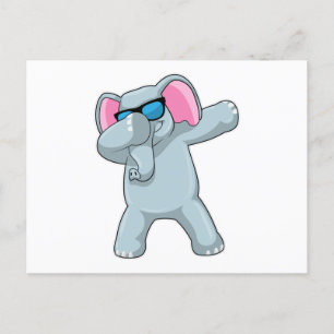 Elephant beim Hip Hop Dance Dab Postkarte