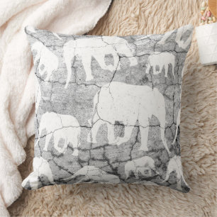 Elephant-Betonmuster Kissen