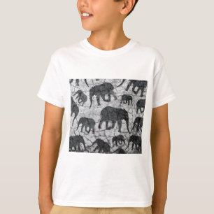 Elephant-Betonmuster T-Shirt