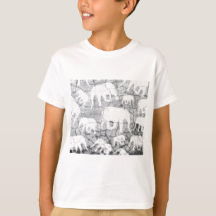 Elephant-Betonmuster T-Shirt
