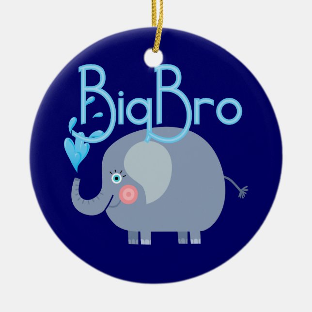 Elephant Big Bro Keramikornament (Vorne)