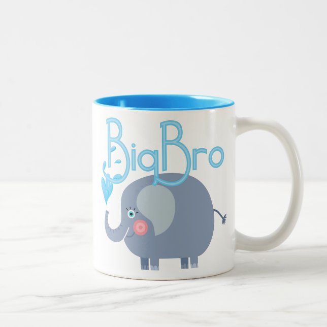 Elephant Big Bro Zweifarbige Tasse (Rechts)