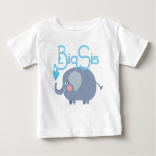 Elephant Big Sis Baby T-shirt