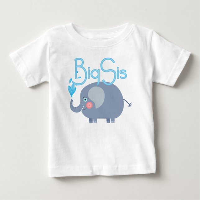 Elephant Big Sis Baby T-shirt (Vorderseite)
