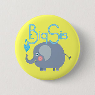Elephant Big Sis Button
