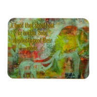 Elephant Bild Magnet mit einer Nachricht!