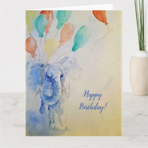 Elephant Birthday Card Karte