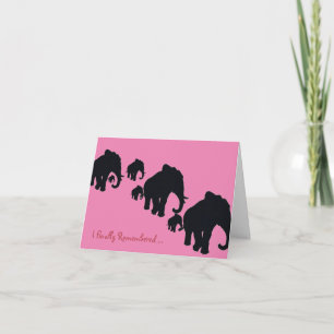 Elephant Birthday Card Karte