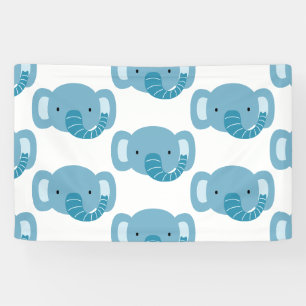 Elephant Birthday Kids Art Banner
