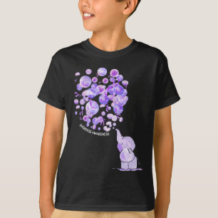 Elephant bläst Lila Löwen Überdosierung Awarene T-Shirt