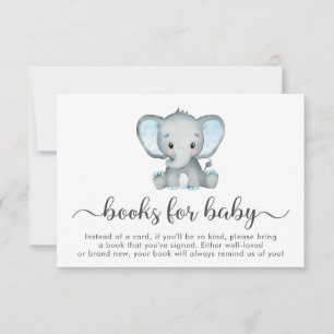 Elephant Blue Books for Baby Showcard Einladung