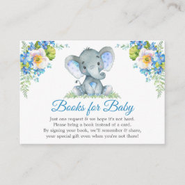Elephant Blue Floral Baby Duschbücher für Baby Begleitkarte