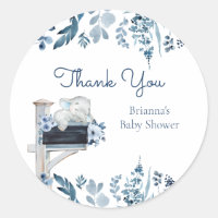 Elephant Blue Flowers Baby Dusche by Mail