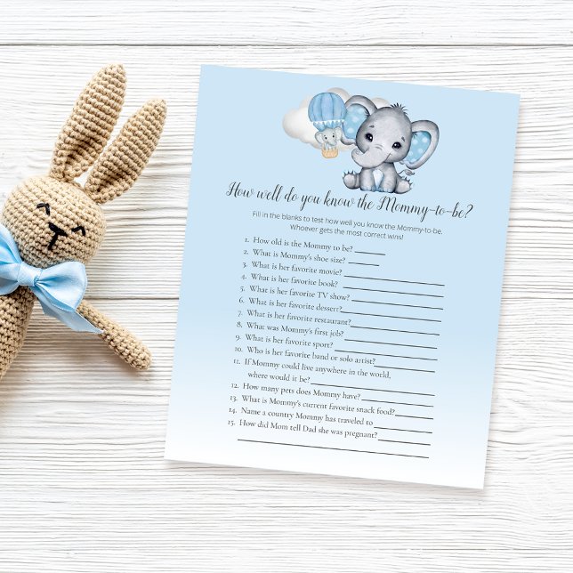 Elephant Blue Kennen Sie Mama-2-Be Baby Game (Von Creator hochgeladen)