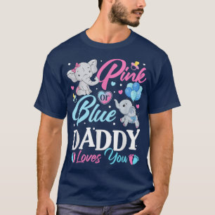 Elephant Blue Pink Daddy Lieben You Pregnancy Reve T-Shirt