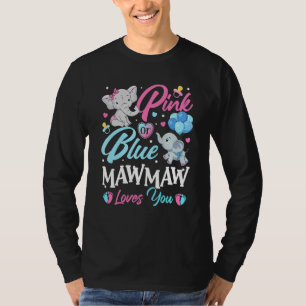 Elephant Blue Pink Mawmaw Lieben Sie Schwangerscha T-Shirt