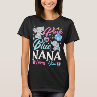Elephant Blue Pink Nana Lieben Sie Schwangerschaft T-Shirt