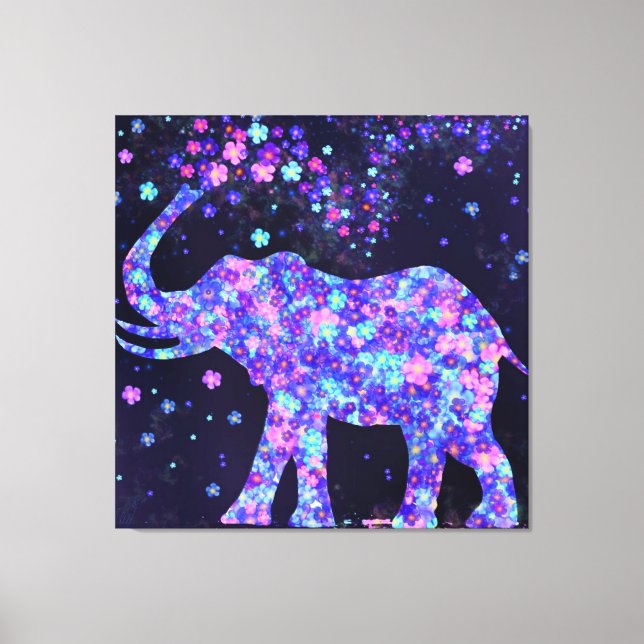 Elephant Blume Canvas Print Spring Joy Leinwanddruck (Vorderseite)