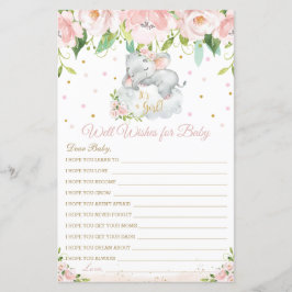 Elephant Blush Floral Well wünscht sich eine Babyk