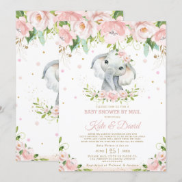 Elephant Blush Virtual Baby Dusche per Mail Einladung