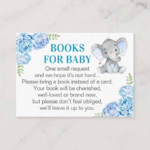 Elephant Books for Baby - Blue Book Request Card Begleitkarte