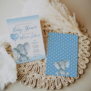 Elephant Boy Baby Shower Einladung