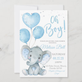 Elephant Boy Baby Shower Einladung Elephant Thema