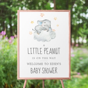 Elephant Boy Little Peanut Baby Dusche Willkommen Poster