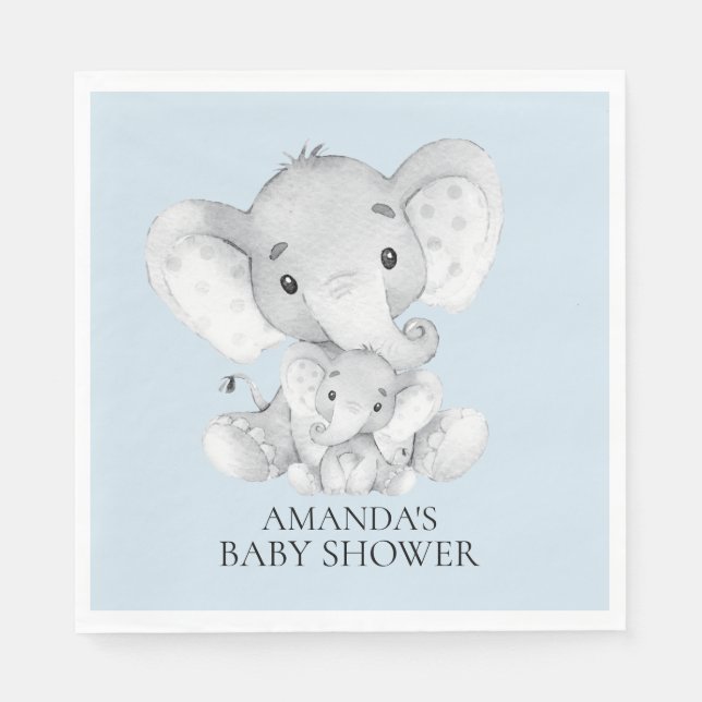 Elephant Boys Baby Duschpapier Napkins Serviette (Vorderseite)