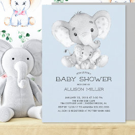 Elephant Boys Baby Shower Einladung