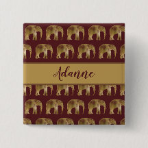Elephant Burgundy und Gold-Muster