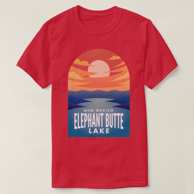 Elephant Butte Lake NM Retro Sunset T-Shirt (Design vorne)