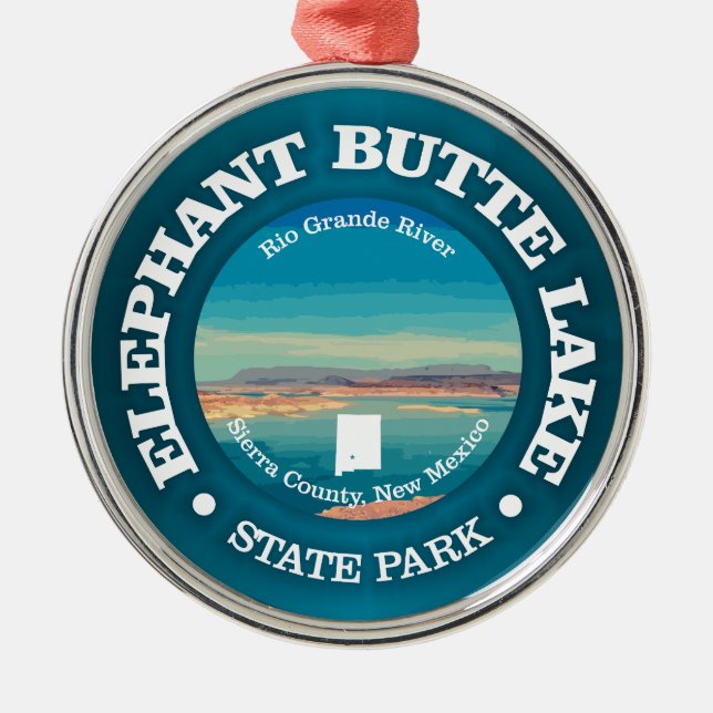 Elephant Butte Lake SP Ornament Aus Metall (Vorne)
