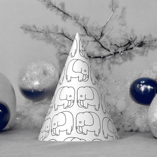 Elephant Cartoon Partyhütchen (elephant cartoon Paper party hat, Kids,adults,party birthday hat,Baby Shower,wedding,celebration hat)