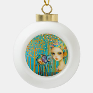Elephant Charm Keramik Kugel-Ornament