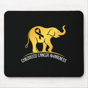 Elephant Childhood Cancer Awareness Ribbon Krieger Mousepad