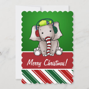 Elephant Christmas Card Einladung