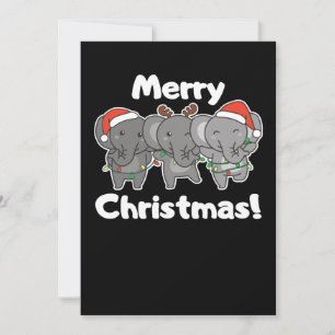 Elephant Christmas Feiertagskarte