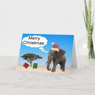 Elephant Christmas Feiertagskarte