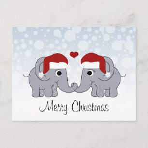 Elephant Christmas Feiertagspostkarte