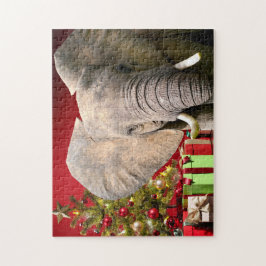 Elephant Christmas Greetings Puzzle