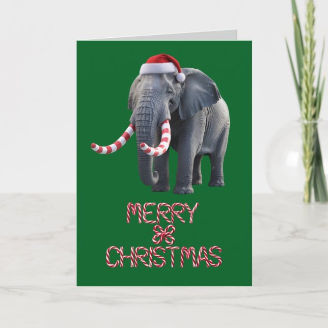 Elephant Christmas Karte (Vorderseite)