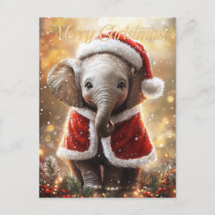 Elephant Christmas Postkarte