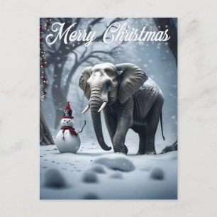 Elephant Christmas Postkarte