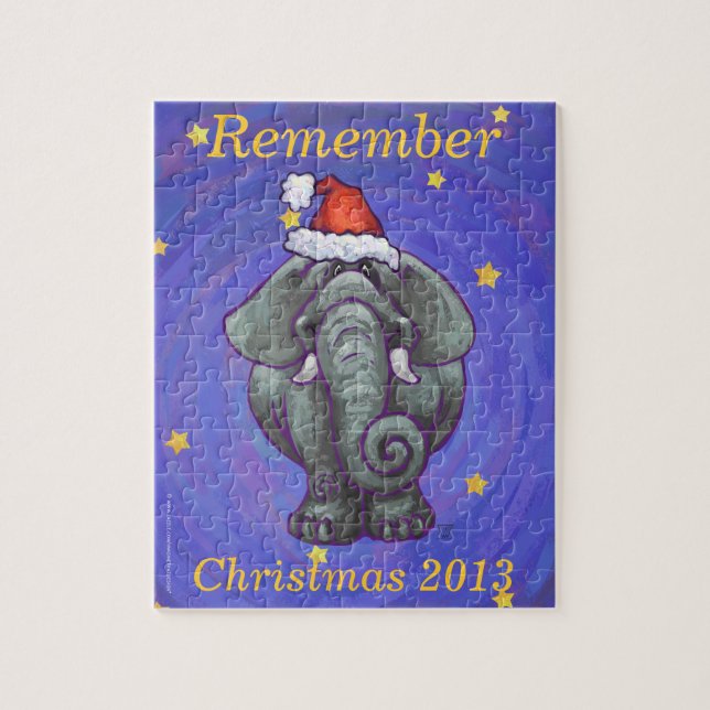 Elephant Christmas Puzzle (Vertikal)