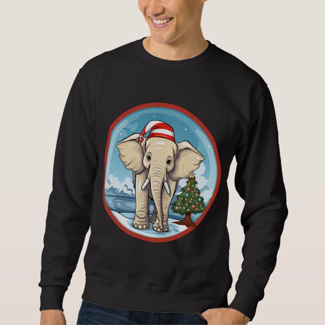 Elephant Christmas Sweatshirt (Vorderseite)
